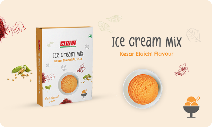 KESAR ELAICHI ICE CREAM MIX - HNJ